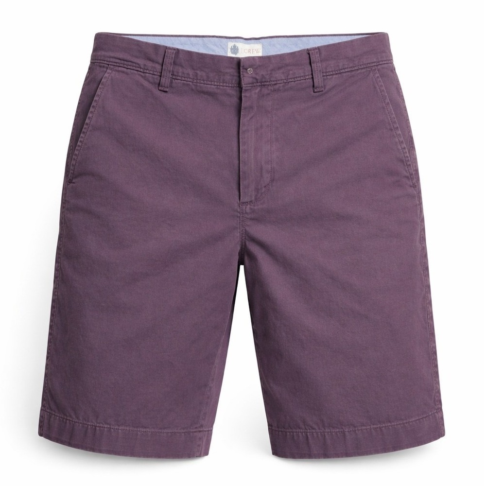 J.Crew Chino Shorts Mens 32 Purple 100% Cotton 9 Inch Inseam 14054 Summer Preppy